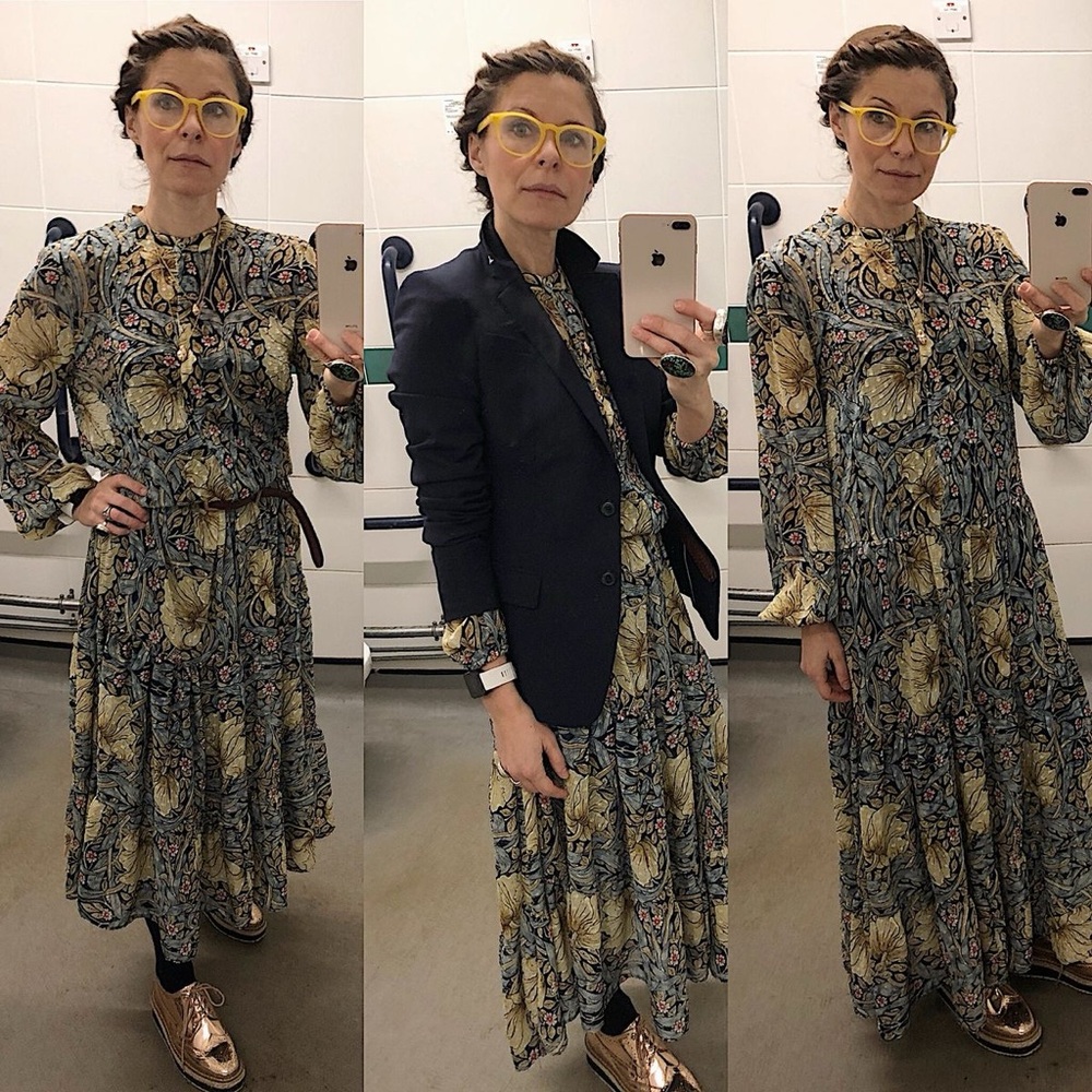 H&M x Morris & CO Floral Long Sleeve Maxi Dress - Picture 4 of 7